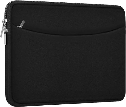 Laptop Sleeve 13.3 inch, Shockproof Protective Briefcase Carrying Computer Cover Bag with Accessory Pocket Portable Laptop Case Compatible with MacBook Air Pro 13.3 inch 14 inch, Black