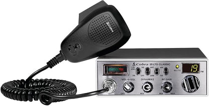 Cobra 25 LTD AM/FM Professional CB Radio – Compact, Easy to Operate, with Dual-Mode Access, 4-Watt Output, Full 40 Channels, Adjustable Dynamike Control and PA Capability, Black