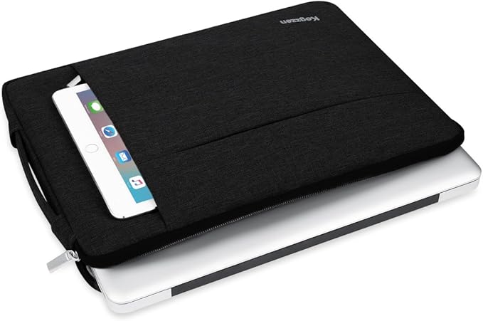 11-12 Inch Laptop Sleeve Shockproof Notebook Bag Compatible with MacBook Air 11.6"/ MacBook 12 inch/Surface Pro, Lightweight Tablet Case, Chromebook Dell Samsung HP Asus Acer - Black