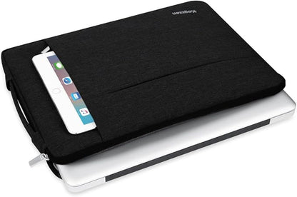 15-16 Inch Laptop Sleeve with Handle Compatible with MacBook Pro 16/15/ Surface Laptop 15/ Surface Book 2 15, Shockproof Protective Case Carrying Bag, Ultrabook Dell HP Asus Samsung - Black