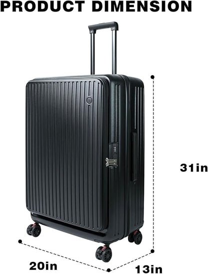 Checked Luggage with Spinner wheels, 28 inch luggage with spinner wheels, large suitcases with wheels, Hard Shell Top-open Design Expandable Large Luggage