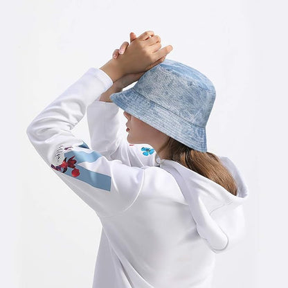 XYIYI Cute Bucket Hat Beach Fisherman Hats for Women, Reversible Double-Side-Wear