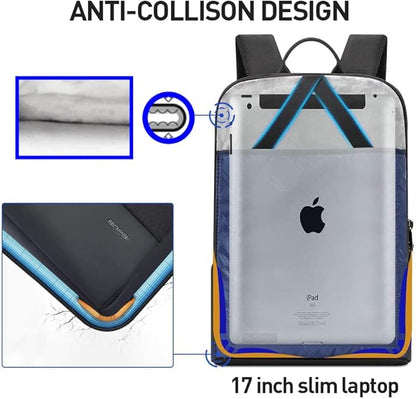 BOPAI 17 inch Super Slim Laptop Backpack Men&Women Anti Theft Backpack Waterproof College Backpack Travel Laptop Backpack for Men Business Laptop Backpack Casual Daypack for Men
