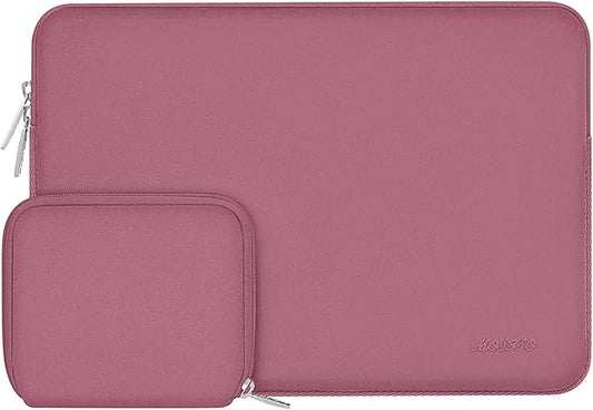 MOSISO Laptop Case 14 inch, 14 inch Laptop Sleeve Bag Compatible with HP Lenovo Dell ASUS Acer, HP Stream, Dell Latitude, Lenovo IdeaPad, Neoprene Computer Sleeve Bag with Small Case, Dusty Rose