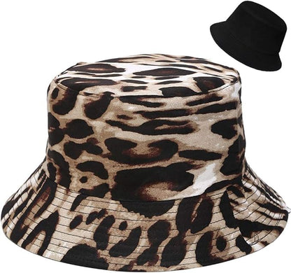 XYIYI Cute Bucket Hat Beach Fisherman Hats for Women, Reversible Double-Side-Wear