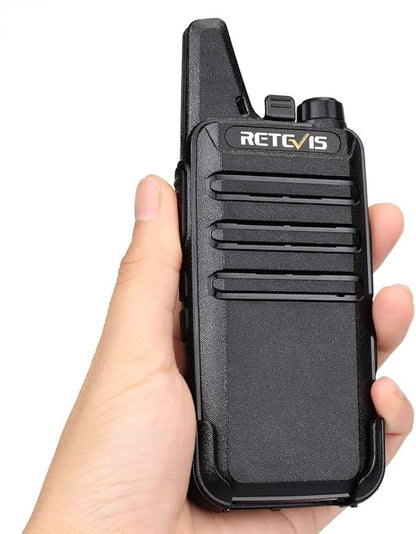 Retevis RT22 2 Way Radios Walkie Talkies,Rechargeable Long Range Two Way Radio, USB VOX Small Emergency 2 Pin Earpiece Headset,for School Retail Church Restaurant (Packed in Pairs with 5 Boxes)