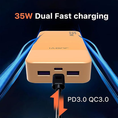 J2651 Portable Charger, 35W 20000mAh USB C in & Out Power Bank, Battery Pack with QC4.0+PD3.0 35W High-Speed Charging for Bluetooth Earbud, Mobile Phone, Tablet (Orange)
