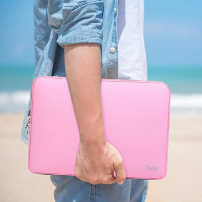 Laptop Case Sleeve, Resistant Neoprene Laptop Sleeve/Notebook Computer Pocket Case/Tablet Briefcase Carrying Bag Compatible with 13-13.3 Inch MacBook Pro,MacBook Air,Notebook Computer-(Pink)