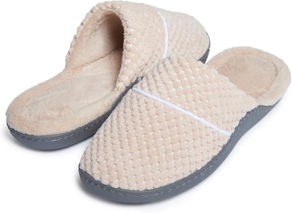 Laura Ashley Ladies Spa Rugged Slippers With Memory Foam Insole