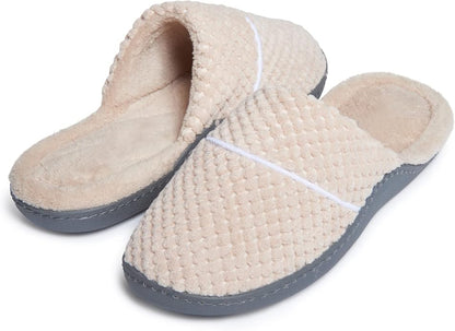 Laura Ashley Ladies Spa Rugged Slippers With Memory Foam Insole