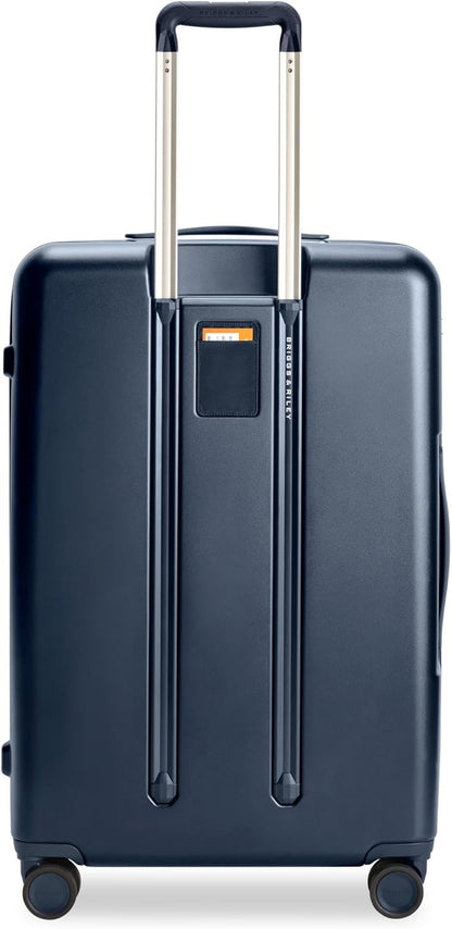 Briggs & Riley 30" Large Expandable Spinner - Checked Luggage for Travel, Suitcases with Wheels, Hardside Rolling Bag for Men & Women, Self-Repairing Zipper - Sympatico Collection, Navy