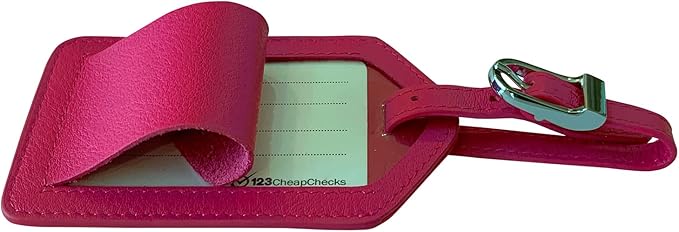 Personalized Monogrammed Leather Luggage Tags - 3 Pack