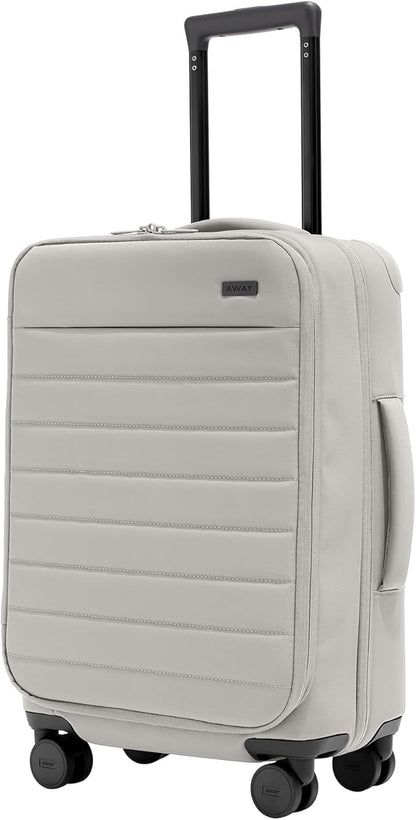 Away Softside Carry-On Suitcase, 22 Inch Lightweight, Expandable High-Strength Nylon Luggage With Spinner Wheels, Meets Requirements for Most Major Airlines, Cloud Gray