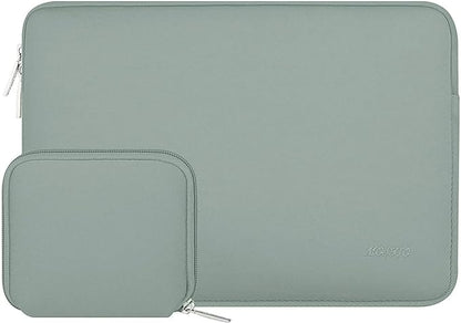 MOSISO Laptop Case 15 inch, 15 inch Laptop Sleeve Bag Compatible with MacBook Air 15 M4 A3241 M3 A3114 M2 A2941 2025 2024 2023, Dell XPS 15, Neoprene Computer Sleeve Bag with Small Case, Antique Green