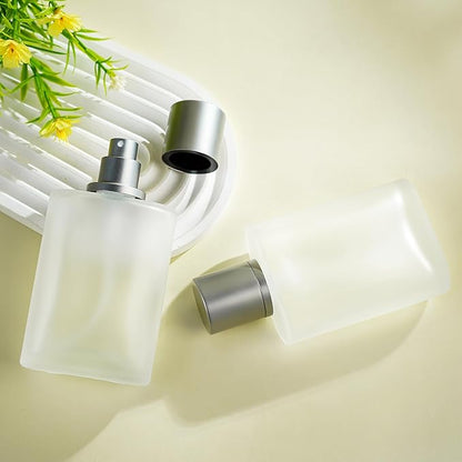 YU FENG Glass Perfume Bottles Empty Refillable Atomizer 2 Pack 100ml/3.4oz（Cylinder）