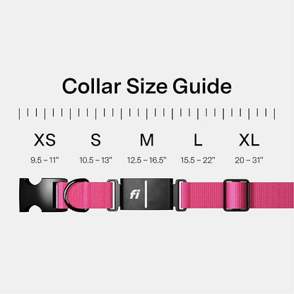 New Fi Series 3+ Smart Dog Tracker Collar [6 Month Membership Included] GPS Tracker for Dogs with Health & Behavior Monitoring, Escape Alerts, Waterproof, LED, Apple Watch Compatible (Pink, Medium)