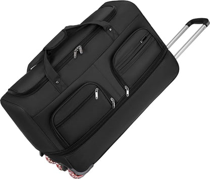 Expandable Rolling Duffle Bag with Wheels, 20" Foldable Carry On Luggage Suitcases, Water-Resistant Travel Duffle Bag Carry On Suitcase Weekend Bag for Women Men