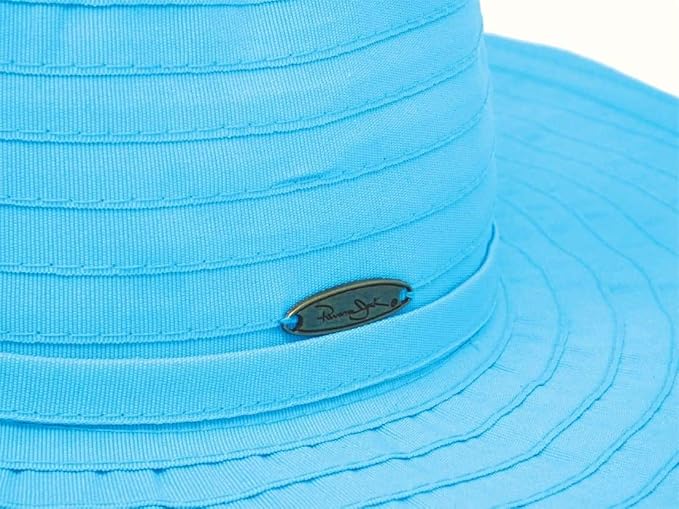 Panama Jack Women's Ribbon Floppy Packable Sun Hat, 4" Big Brim