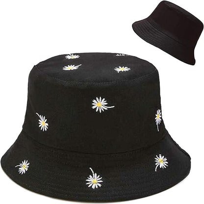 XYIYI Cute Bucket Hat Beach Fisherman Hats for Women, Reversible Double-Side-Wear