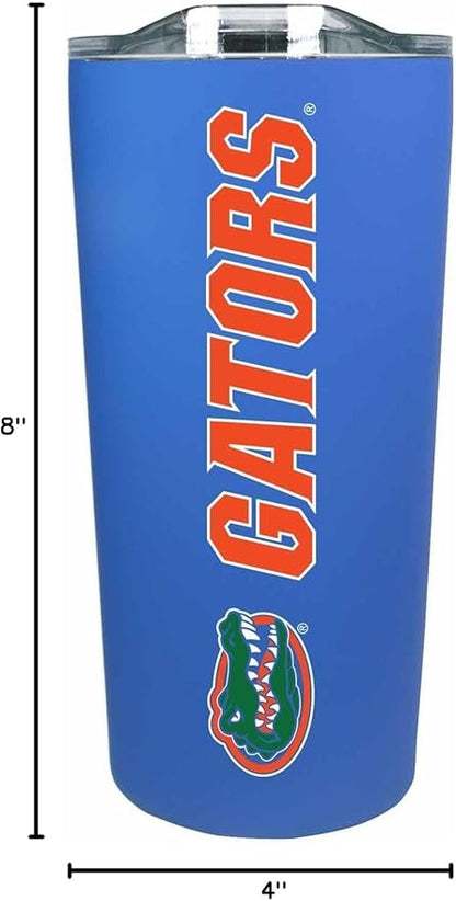 Campus Colors NCAA Stainless Steel Tumbler perfect for Gameday - 18 oz - Double Walled - Keeps Drinks Perfectly Insulated (Florida Gators - Royal)