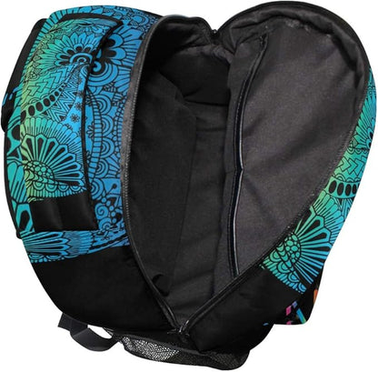 ALAZA Rainbow Llama No Drama Boho Backpack for Kids Boys Girls Student Laptop iPad Tablet Travel School Bag with Multiple Pockets