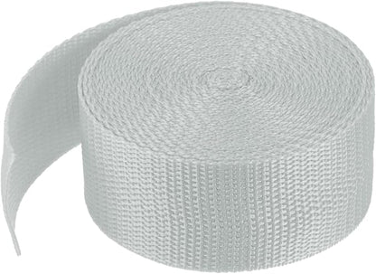 MECCANIXITY Lightweight Polypropylene Webbing Strap 1 1/2" 5 Yard Backpack Strapping Band Light Grey for Outdoor Luggage Cargo Straps