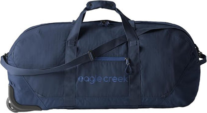 Eagle Creek No Matter What Rolling Duffel - Durable Rolling Bag for Travel - Adjustable Shoulder Strap - Heavy Duty Wheels - Lockable Zippers - Multiple Carry Options - 130L - Atlantic Blue