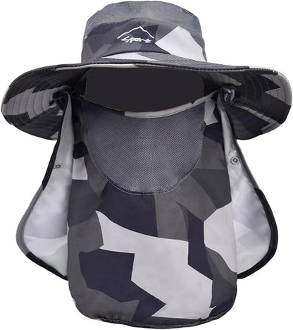 Sun Hats for Men Women Fishing Hat UPF 50+ Breathable Wide Brim Summer UV Protection Hat