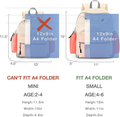 STEAMEDBUN Toddler Backpack for Girls 2-4: Kids Backpack Boys Girls - Preschool Kindergarten Daycare Backpacks - 12 inch