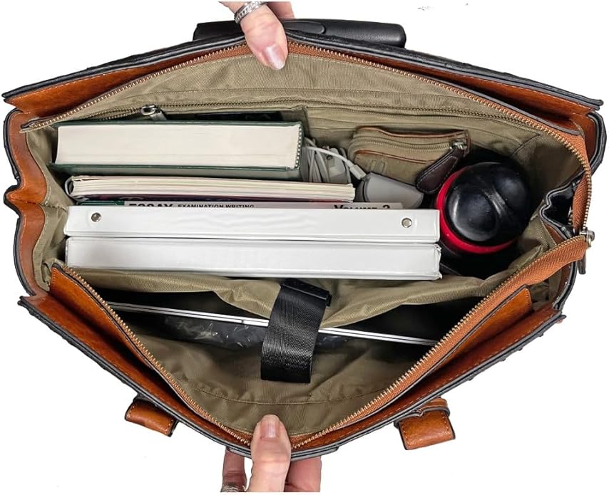 JKM & Company Rolling Laptop Bag for Women | Designer Wheeled Briefcase | Fits 13-17" Laptops | Office Travel Computer Case