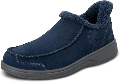 Orthofeet Men's Orthopedic Leather Vito Hands-Free Slipper