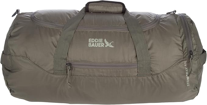 Eddie Bauer Stowaway Packable Duffel Bag | Travel | Foldable | Lightweight | Durable | Ripstop Polyester