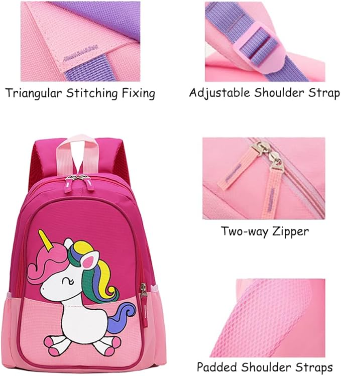 CHERUBIC Toddler Backpack, Kids Travel Backpack, Waterproof Cute Small Preschool Backpack Cartoon Daycare Bag