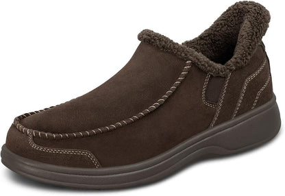 Orthofeet Men's Orthopedic Leather Vito Hands-Free Slipper