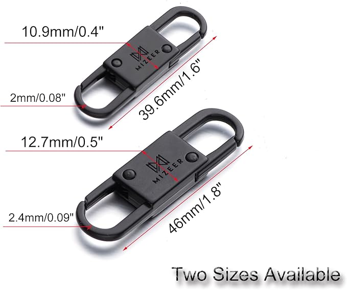 Mizeer Anti Theft Zipper Clips - Keep Zippers Closed on Backpacks, Purses