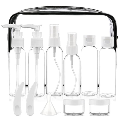 Cosywell Travel Size Bottles for Toiletries 13 Pack 2oz TSA Approved Toiletry Bottles Leak Proof Travel Kit for Women Shampoo Lotion Skincare Cosmetic Container Travel Essentials(White)