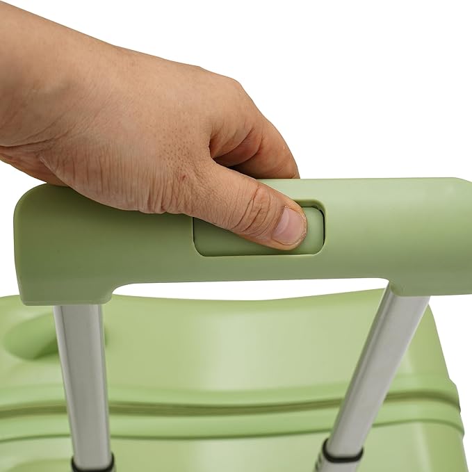 18" Kids Ride-On Suitcase,33.6QT Children's Luggage Case with Password Lock and Silent Universal Wheels (Olive Green)