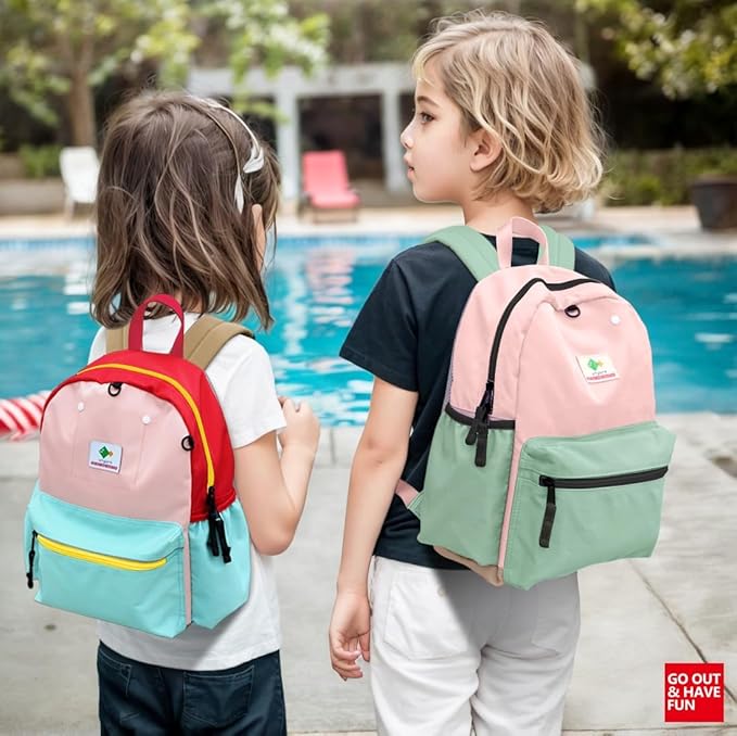 Kids Backpacks For Girls Boys, Backpack Kindergarten Elementary School, Bookbag Backpack For Kids, For School & Travel, Large, K-rose-lemonade- L