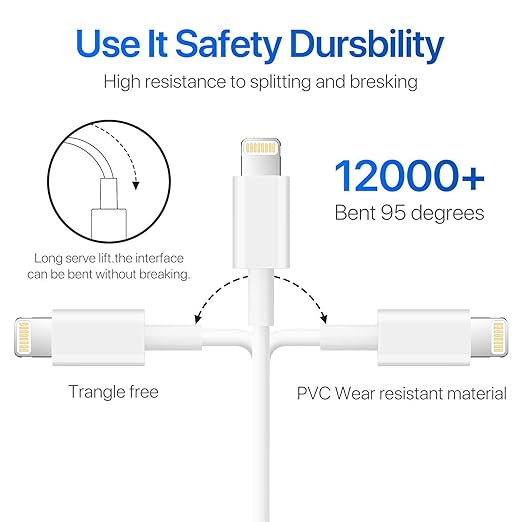 iPhone Charger, [Apple MFi Certified] 2 Pack 3FT Lightning Cable Cube Phone Charging Transfer Cord Cable with USB Plug Wall Charger Block Travel Adapter for iPhone 14/13/12/11/SE 2022/8/7/XS/XR/X/iPad