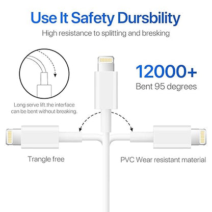iPhone Charger, [Apple MFi Certified] 2 Pack 3FT Lightning Cable Cube Phone Charging Transfer Cord Cable with USB Plug Wall Charger Block Travel Adapter for iPhone 14/13/12/11/SE 2022/8/7/XS/XR/X/iPad
