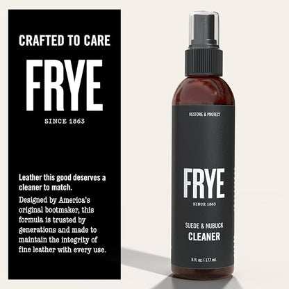 Frye Suede & Nubuck Cleaner: Non-Toxic & Made in the USA. Clean and Restore Suede & Nubuck Shoes, Boots, Jackets, Bags, Purses and More. Safe for Any Color & White