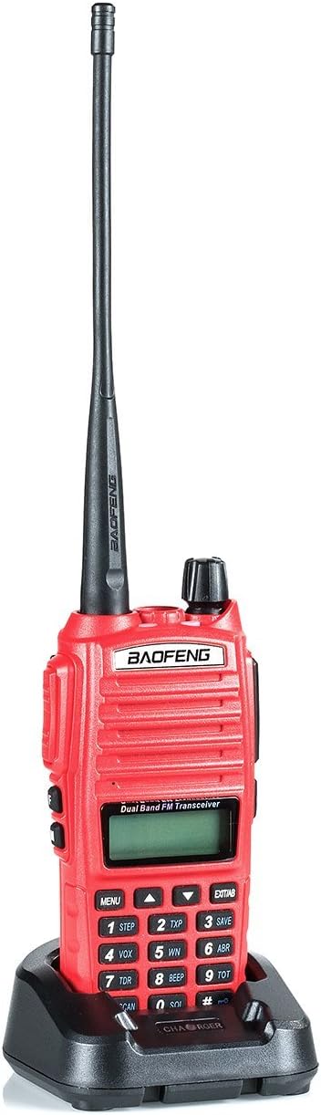 BaoFeng UV-82HP (RED) High Power Dual Band Radio: 136-174mhz (VHF) 400-520mhz (UHF) Amateur (Ham) Portable Two-Way