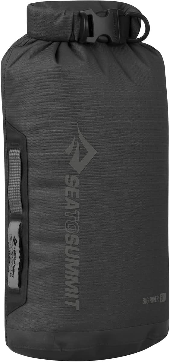 Sea to Summit Big River Dry Bag, Heavy-Duty Dry Storage, 65 Liter, Jet Black