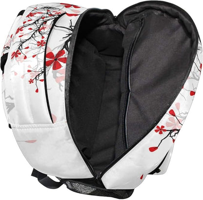ALAZA Japanese Cherry Blossom Sakura Large Backpack for Girls Kids School Women Personalized Laptop iPad Tablet Travel School Bag with Multiple Pockets for Men Women College