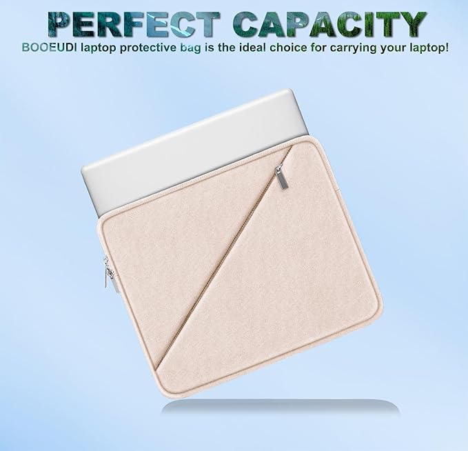 Laptop Sleeve 15.6 inch, Traveling Carrying Computer Bag with Zippered Pocket, Shockproof Protective Laptop Case Compatible for Apple Notebook, HP, Dell, Acer, Asus, Lenovo, Pink