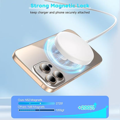 [Apple MFi Certified]Magnetic Wireless Charger for iPhone 17 16 15,10FT Fast Mag Safe Wireless Charging Pad with 20W USBC Charging Block for iPhone 17/Air/16 Pro Max/16 Pro/15/14/13/12,AirPods 3/Pro 2