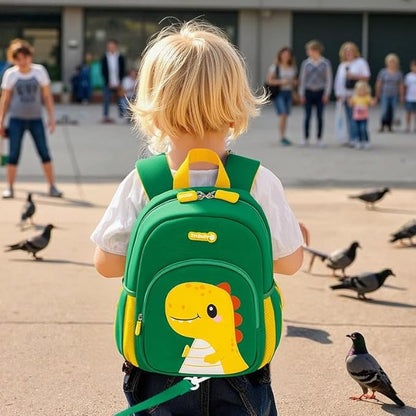 Padgene Toddler Harness Backpacks Safety Leash Kids Anti Lost Kindergarten Preschool Backpack Neoprene Lightweight Animal Schoolbag 3D Cartoon Dinasour Mini Travel Bag for Boys Girls