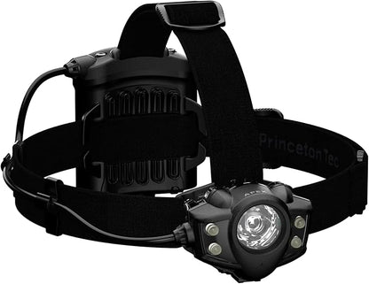 Princeton Tec Apex Headlamp with Dimmable 550 Lumens White Maxbright LED, IPX7 Water Resistance and 12 Hour Burn Time, Essential for Backpacking, Camping, Caving, and Safety, Industrial
