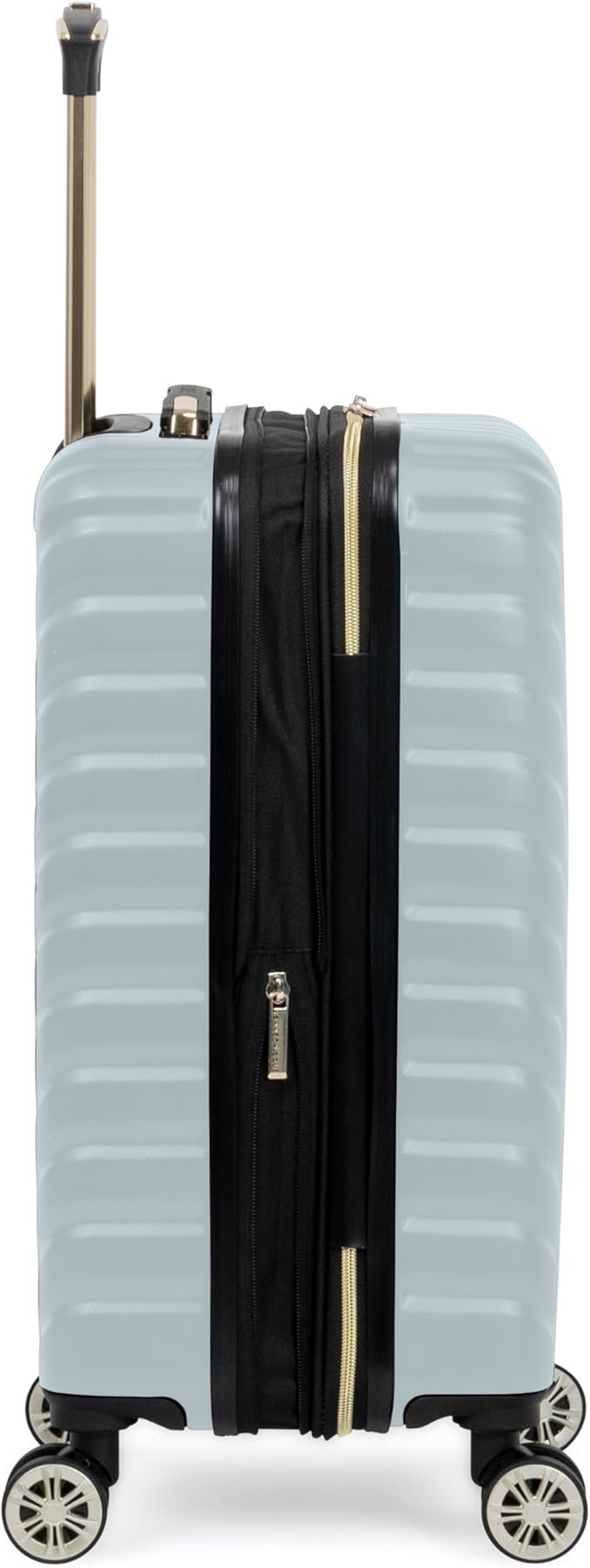 Kenneth Cole REACTION Madison Square Lightweight Hardside Chevron Expandable Spinner Luggage, Slate, 20-Inch Checked