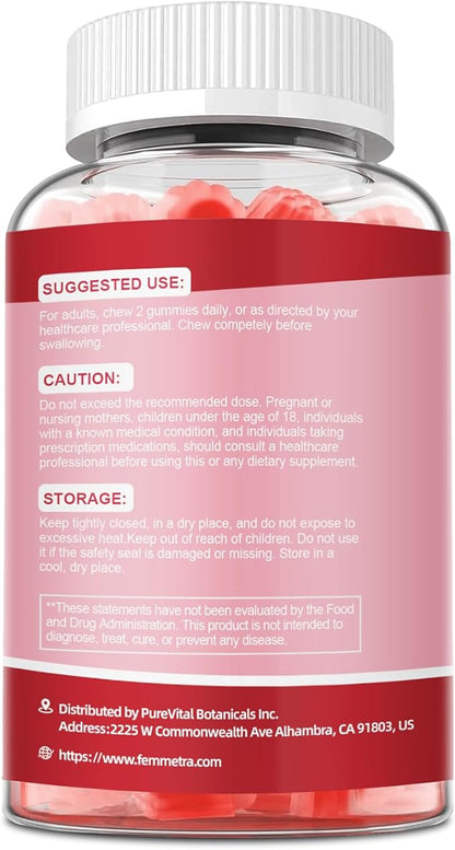 Vaginal Probiotics for Women Gummies, 200 Billion CFU Prebiotics and Probiotics Gummies for PH Balance & Urinary Health, with Kombucha, Akkermansia for Digestive Health, Cranberry Flavor, 60 Count